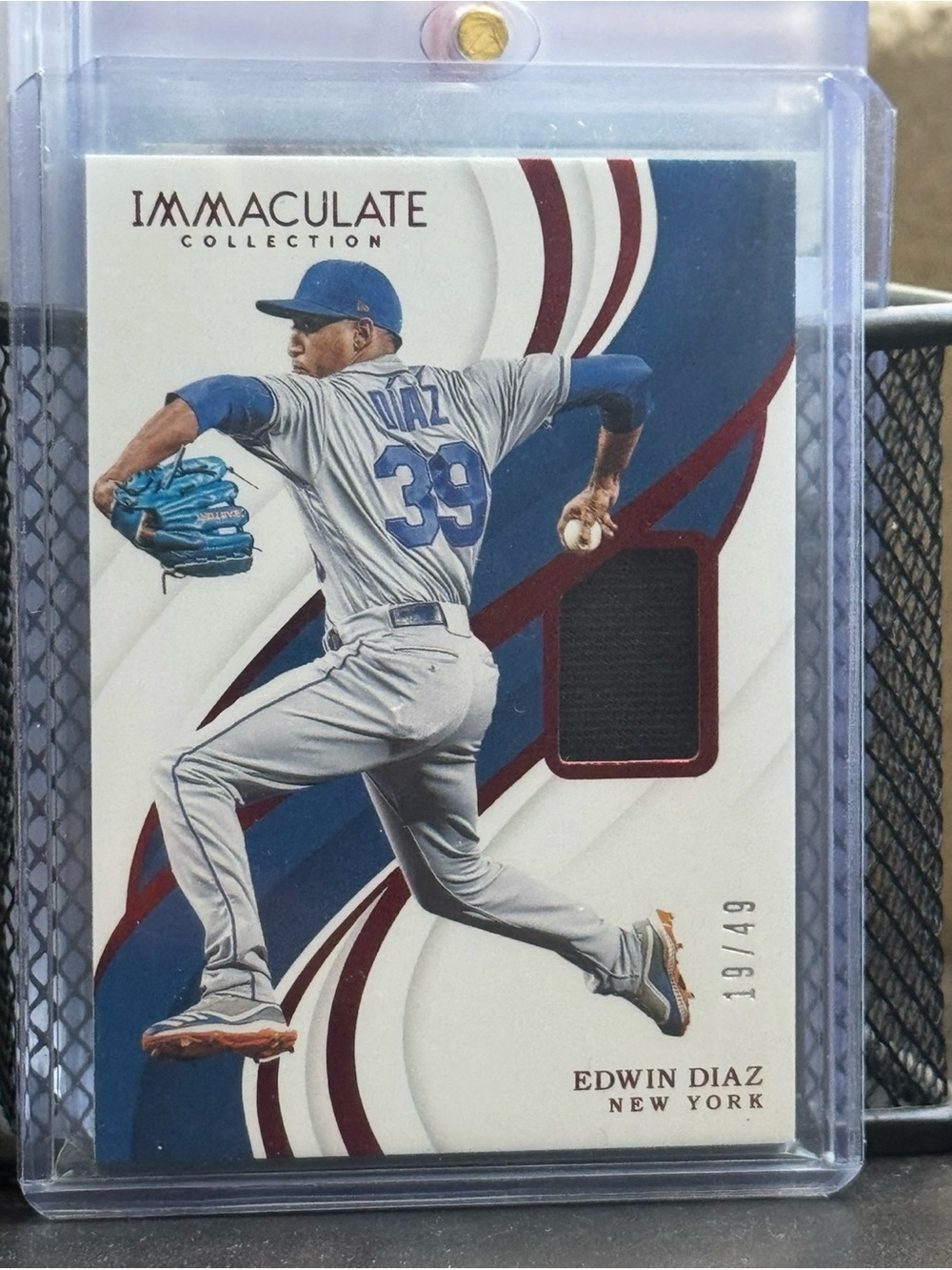 Edwin Diaz 2019 Panini Immaculate Collection game used patch